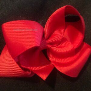 Scarlet Red 4" Boutique Bow   4B2185  Handmade NWT Boutique